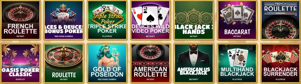 Betcleo Casino Jeux de table